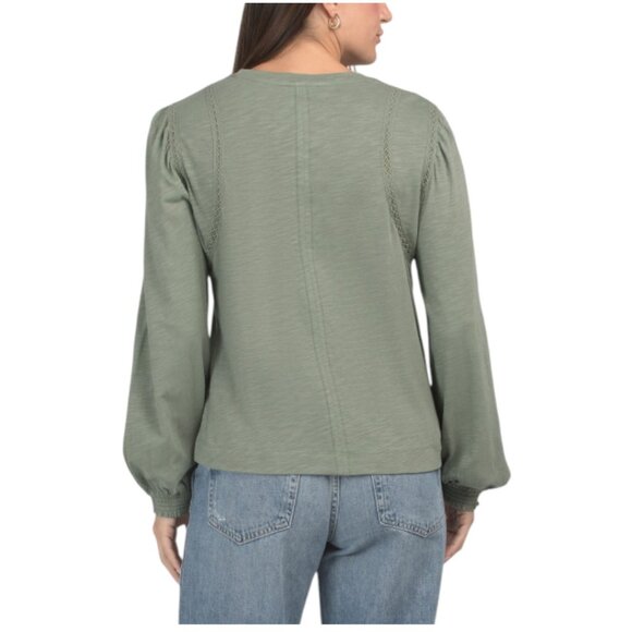 DEMOCRACY Long Sleeve Crew Neck Knit Top - Picture 2 of 3